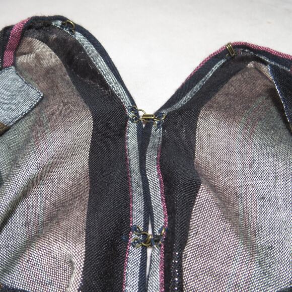 Apiece Apart Striped Agata Boho 3/4 Sleeve Shirred Top - Picture 8 of 11